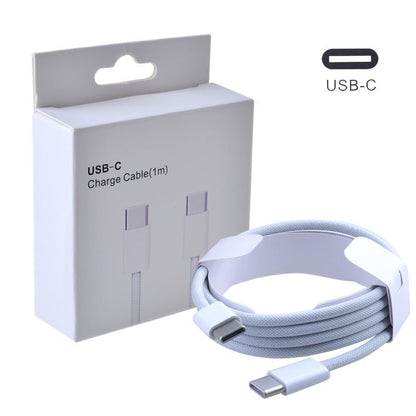 1m USB - C Woven Charging Cable (60W) – Durable and Fast Charging - GadgetCare Pros