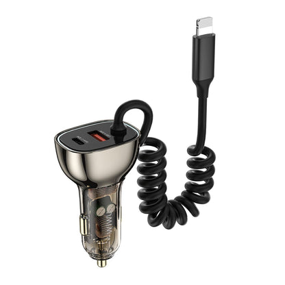 WiWU Geek 90W PD+QC Kirsite Multi-Port Fast Car Charger