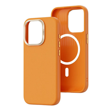 Funda magnética antiarañazos a prueba de golpes de cuero vegano de WiWU para iPhone 15 Series