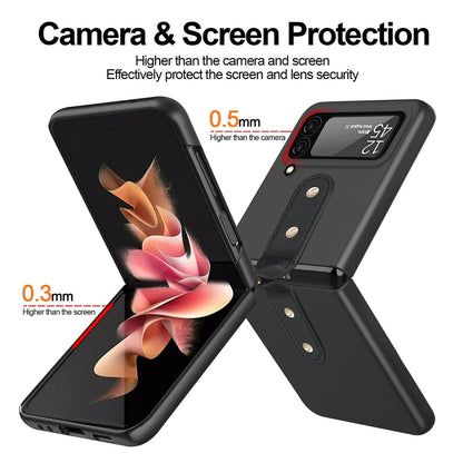 Samsung Galaxy Z Flip 4 5G Phone Case with Ring Kickstand& Camera Lens Protector