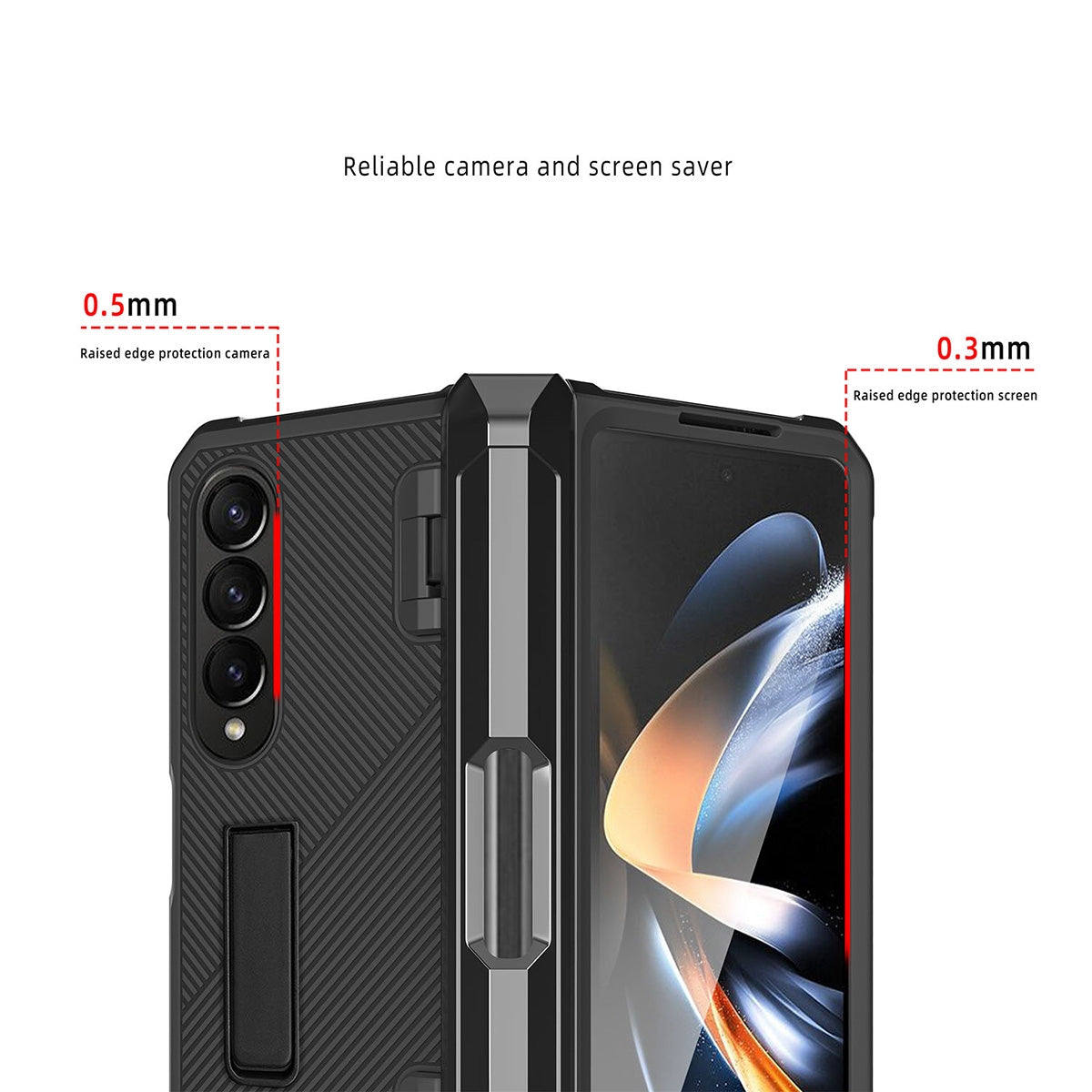 Samsung Galaxy Z Fold 4 5G Kickstand Case with Built-in Screen Protector