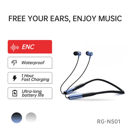 Blue & Black UiDEAL RunningGo Earphones - Premium Wireless Sport Earbuds