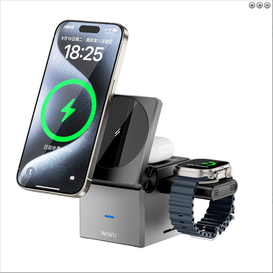 Small Square 3 in 1 Wireless Charger