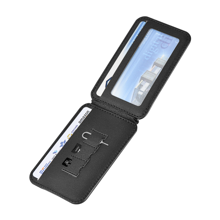 Magnetic Wallet Card Holder Pro – Sleek Black Design for Secure & Convenient Card Storage