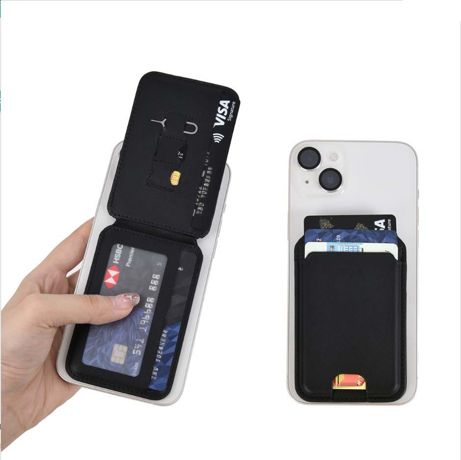 Magnetic Wallet Card Holder Pro – Sleek Black Design for Secure & Convenient Card Storage