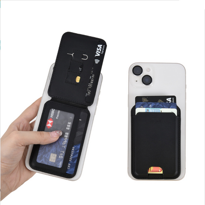 Magnetic Wallet Card Holder Pro – Sleek Black Design for Secure & Convenient Card Storage